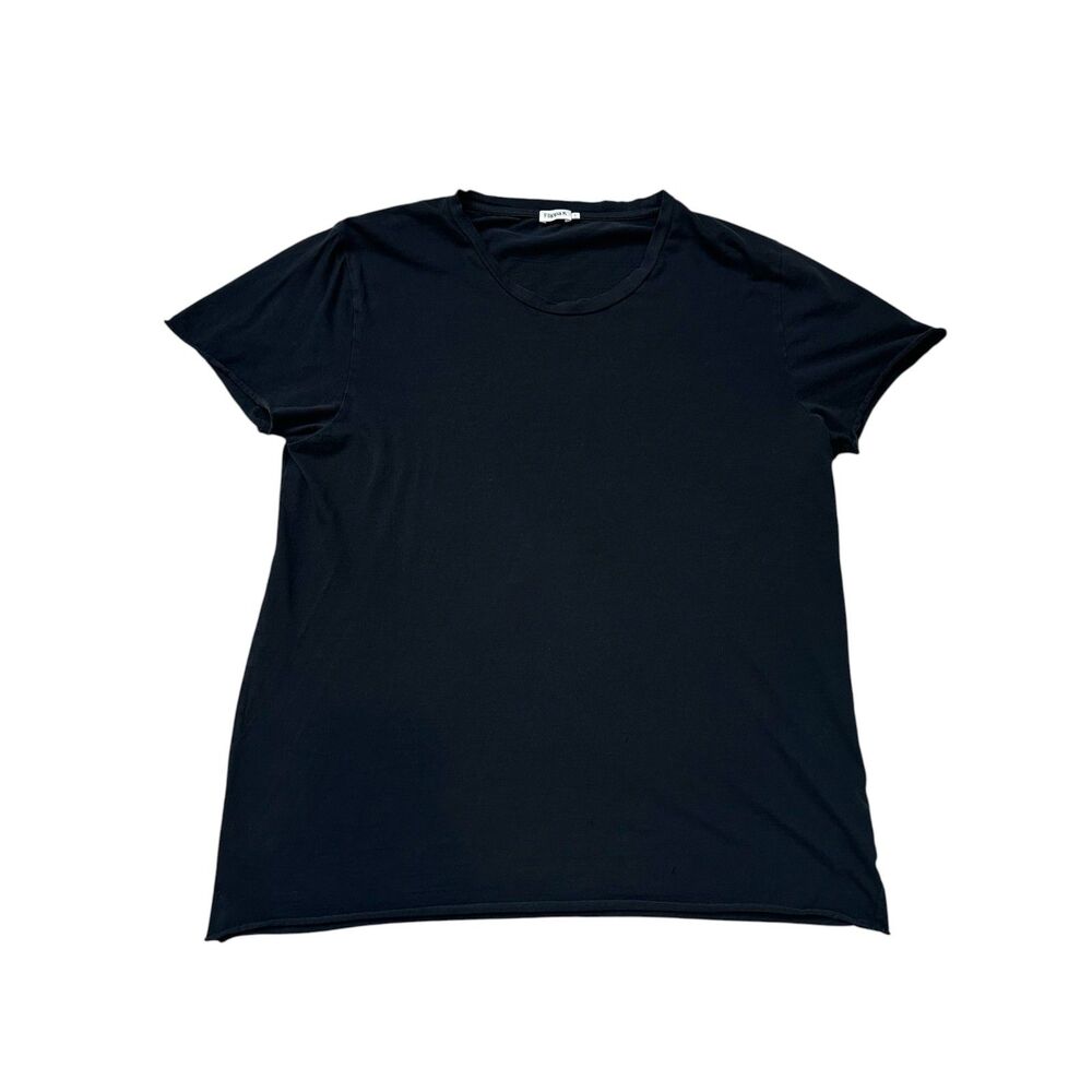 Filippa K Roll Neck Tee in Black Size L